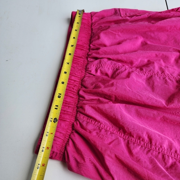 Rare NO COMMENT Women's Hot Pink SKIRT Rutched Sides Midi Skirt Sports Sz L - Picture 7 of 12